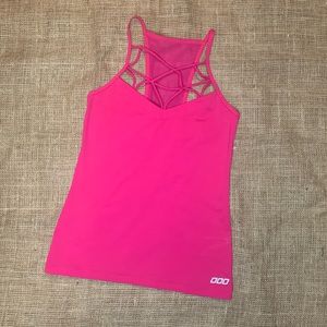 LORNA JANE Active Living Bright Pink Strappey Tank Top, Size XS
